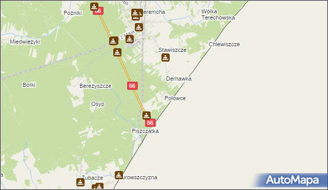 mapa Połowce, Połowce na mapie Targeo