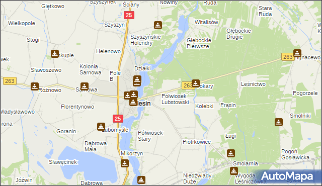 mapa Półwiosek Lubstowski, Półwiosek Lubstowski na mapie Targeo