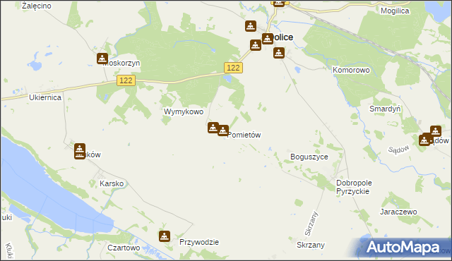 mapa Pomietów, Pomietów na mapie Targeo