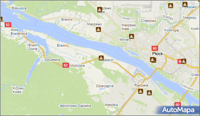 mapa Popłacin, Popłacin na mapie Targeo