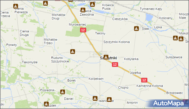 mapa Popów gmina Szczytniki, Popów gmina Szczytniki na mapie Targeo