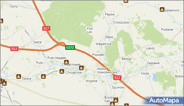 mapa Posiołek, Posiołek na mapie Targeo