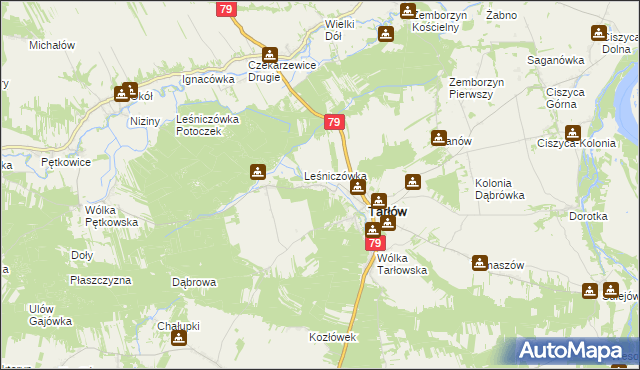 mapa Potoczek gmina Tarłów, Potoczek gmina Tarłów na mapie Targeo