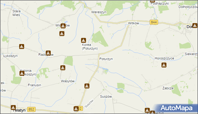 mapa Poturzyn, Poturzyn na mapie Targeo