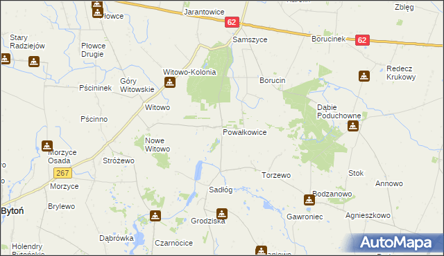 mapa Powałkowice, Powałkowice na mapie Targeo