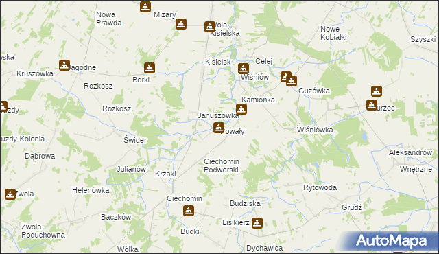 mapa Powały, Powały na mapie Targeo