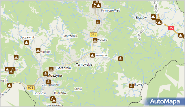 mapa Powroźnik, Powroźnik na mapie Targeo