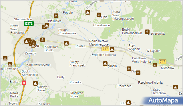 mapa Prędocin-Kolonia, Prędocin-Kolonia na mapie Targeo