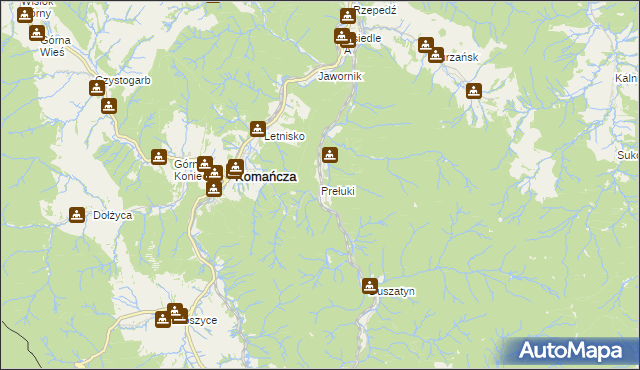 mapa Prełuki, Prełuki na mapie Targeo