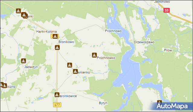 mapa Próchnówko, Próchnówko na mapie Targeo