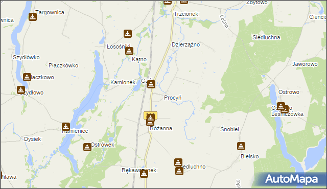 mapa Procyń, Procyń na mapie Targeo