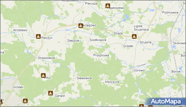 mapa Proszkowa, Proszkowa na mapie Targeo