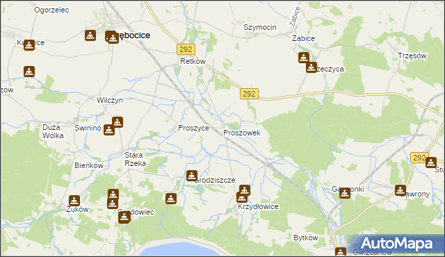 mapa Proszówek, Proszówek na mapie Targeo