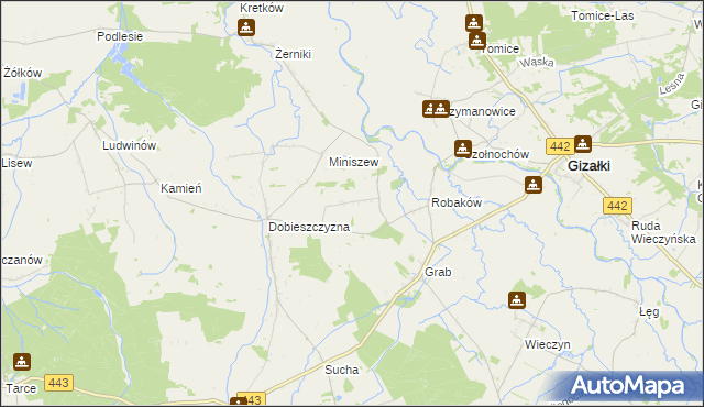 mapa Prusinów, Prusinów na mapie Targeo