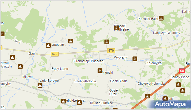 mapa Pruszki Wielkie, Pruszki Wielkie na mapie Targeo