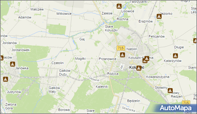 mapa Przanowice, Przanowice na mapie Targeo