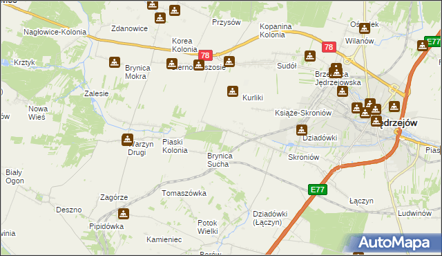 mapa Prząsław Mały, Prząsław Mały na mapie Targeo