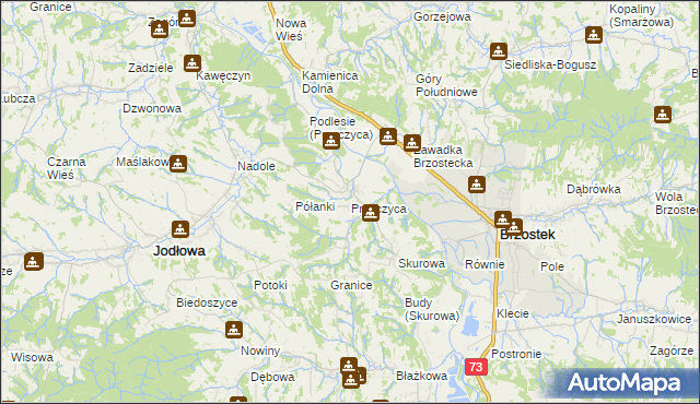 mapa Przeczyca, Przeczyca na mapie Targeo