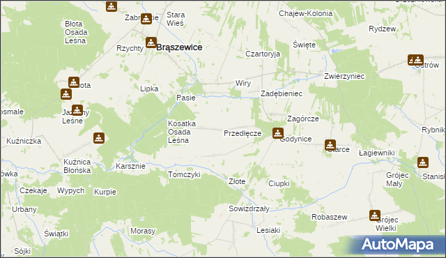 mapa Przedłęcze, Przedłęcze na mapie Targeo