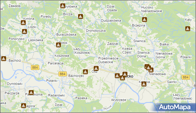 mapa Przedmieście Dubieckie, Przedmieście Dubieckie na mapie Targeo