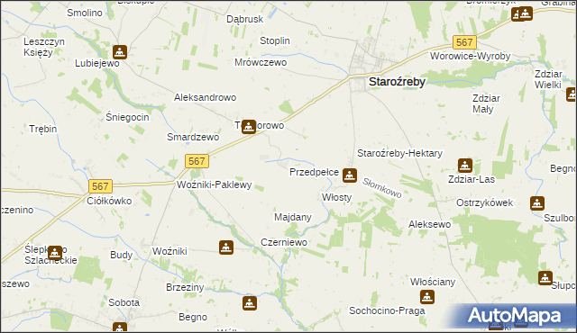 mapa Przedpełce, Przedpełce na mapie Targeo