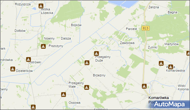 mapa Przegaliny Duże, Przegaliny Duże na mapie Targeo