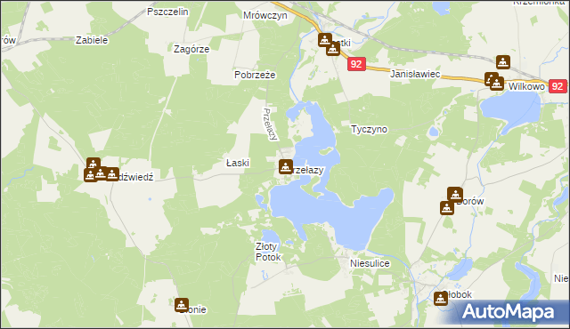 mapa Przełazy, Przełazy na mapie Targeo