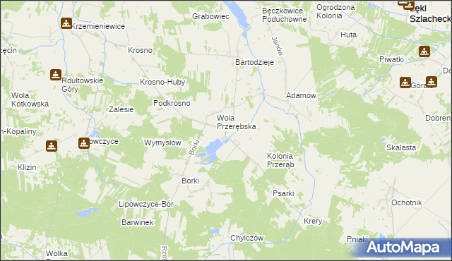 mapa Przerąb, Przerąb na mapie Targeo