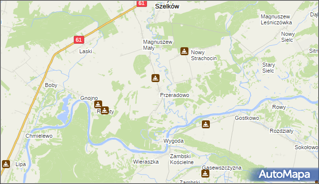 mapa Przeradowo, Przeradowo na mapie Targeo