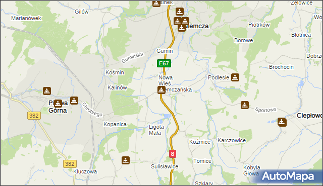 mapa Przerzeczyn-Zdrój, Przerzeczyn-Zdrój na mapie Targeo