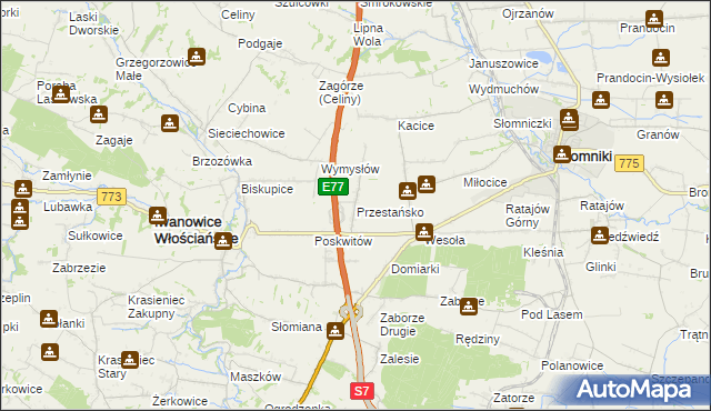 mapa Przestańsko, Przestańsko na mapie Targeo