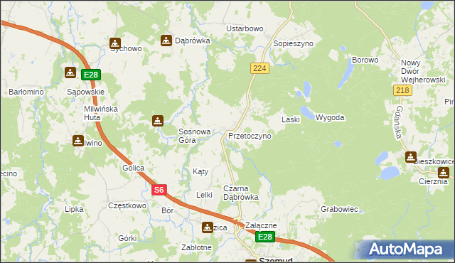 mapa Przetoczyno, Przetoczyno na mapie Targeo
