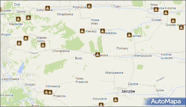 mapa Przewłoka gmina Jarczów, Przewłoka gmina Jarczów na mapie Targeo