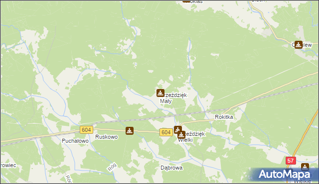 mapa Przeździęk Mały, Przeździęk Mały na mapie Targeo