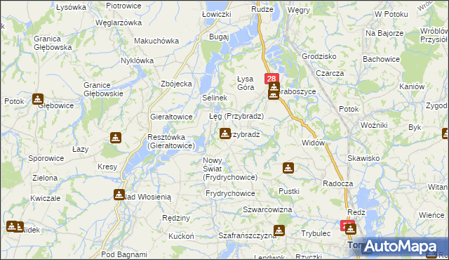 mapa Przybradz, Przybradz na mapie Targeo