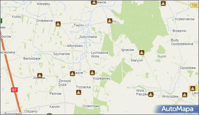 mapa Przydróżek, Przydróżek na mapie Targeo