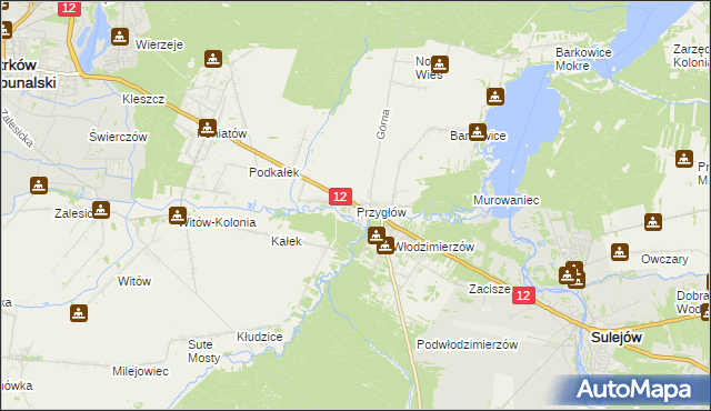 mapa Przygłów, Przygłów na mapie Targeo