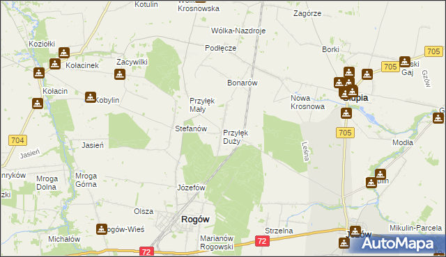 mapa Przyłęk Duży, Przyłęk Duży na mapie Targeo