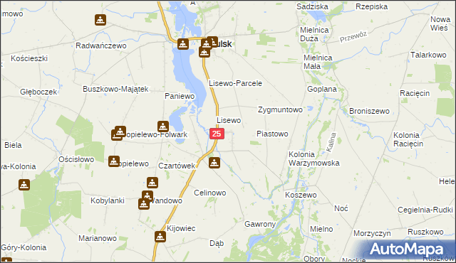 mapa Przyłubie gmina Skulsk, Przyłubie gmina Skulsk na mapie Targeo