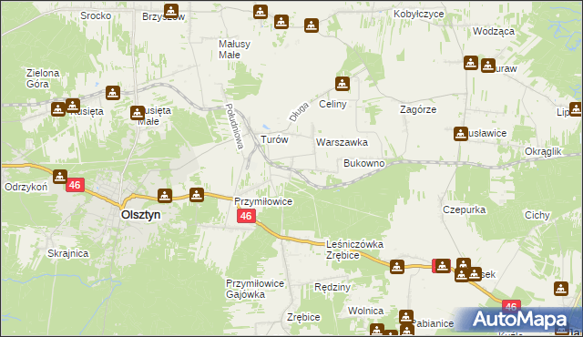 mapa Przymiłowice-Podgrabie, Przymiłowice-Podgrabie na mapie Targeo