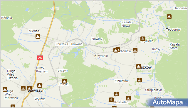 mapa Przyranie, Przyranie na mapie Targeo