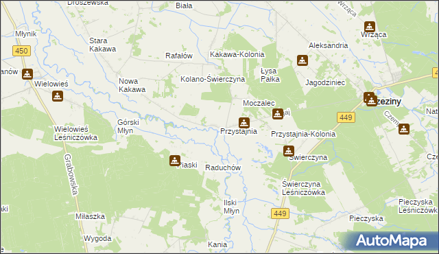 mapa Przystajnia, Przystajnia na mapie Targeo