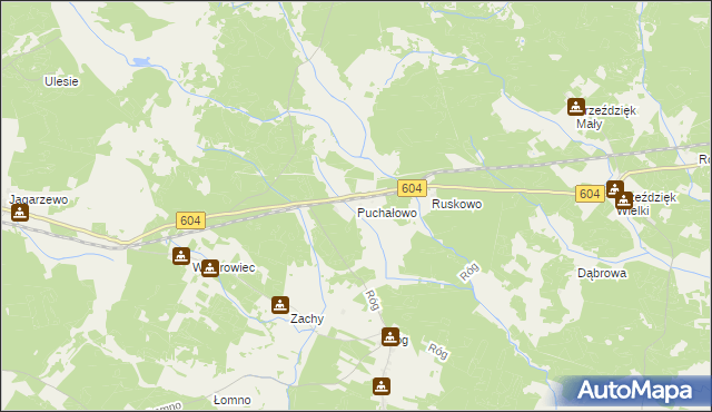 mapa Puchałowo, Puchałowo na mapie Targeo