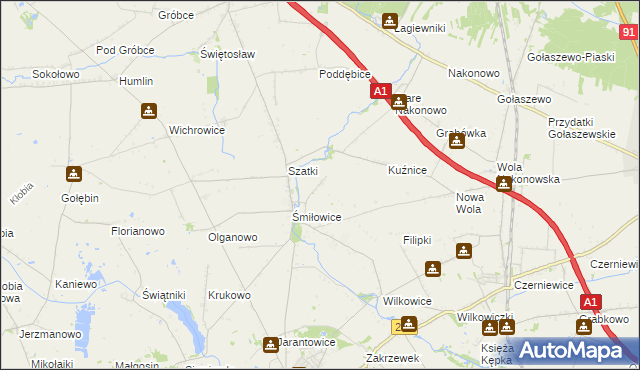 mapa Pustki Śmiłowskie, Pustki Śmiłowskie na mapie Targeo