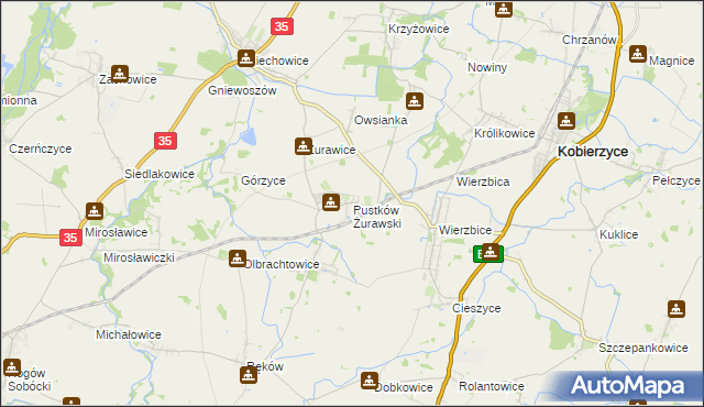 mapa Pustków Żurawski, Pustków Żurawski na mapie Targeo