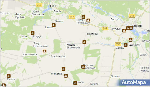 mapa Puszno Godowskie, Puszno Godowskie na mapie Targeo