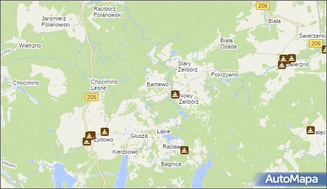 mapa Pyszki, Pyszki na mapie Targeo