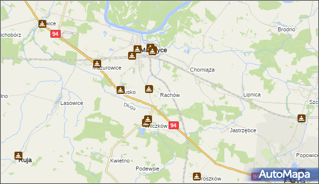 mapa Rachów, Rachów na mapie Targeo