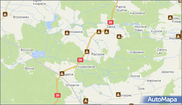 mapa Raciszów, Raciszów na mapie Targeo