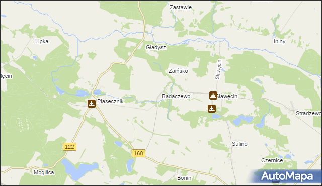 mapa Radaczewo, Radaczewo na mapie Targeo